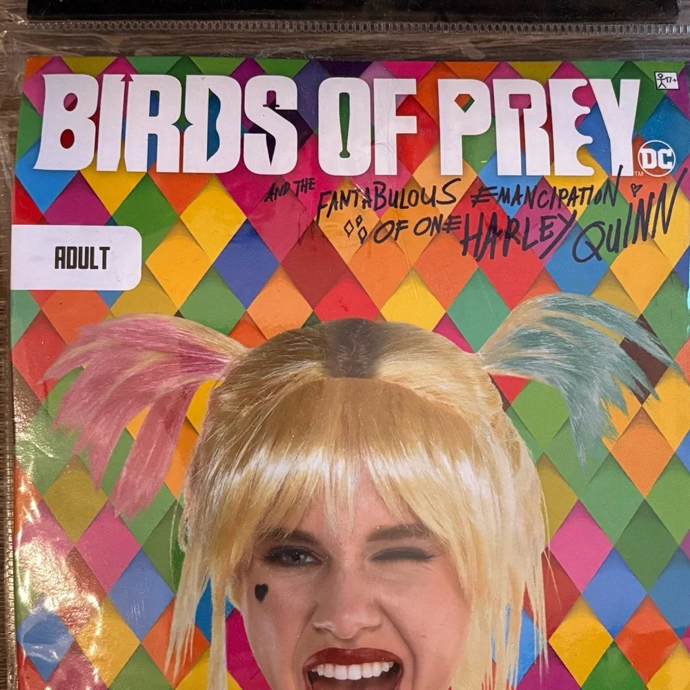 Harley Quinn Multicolor Wig - Picture 2 of 4